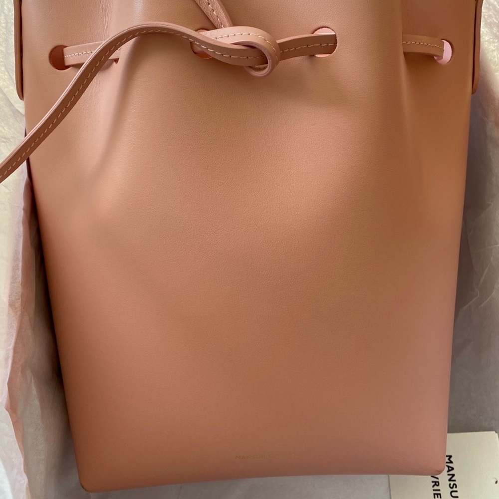 Mansur Gavriel Mini Bucket Bag (Coral)